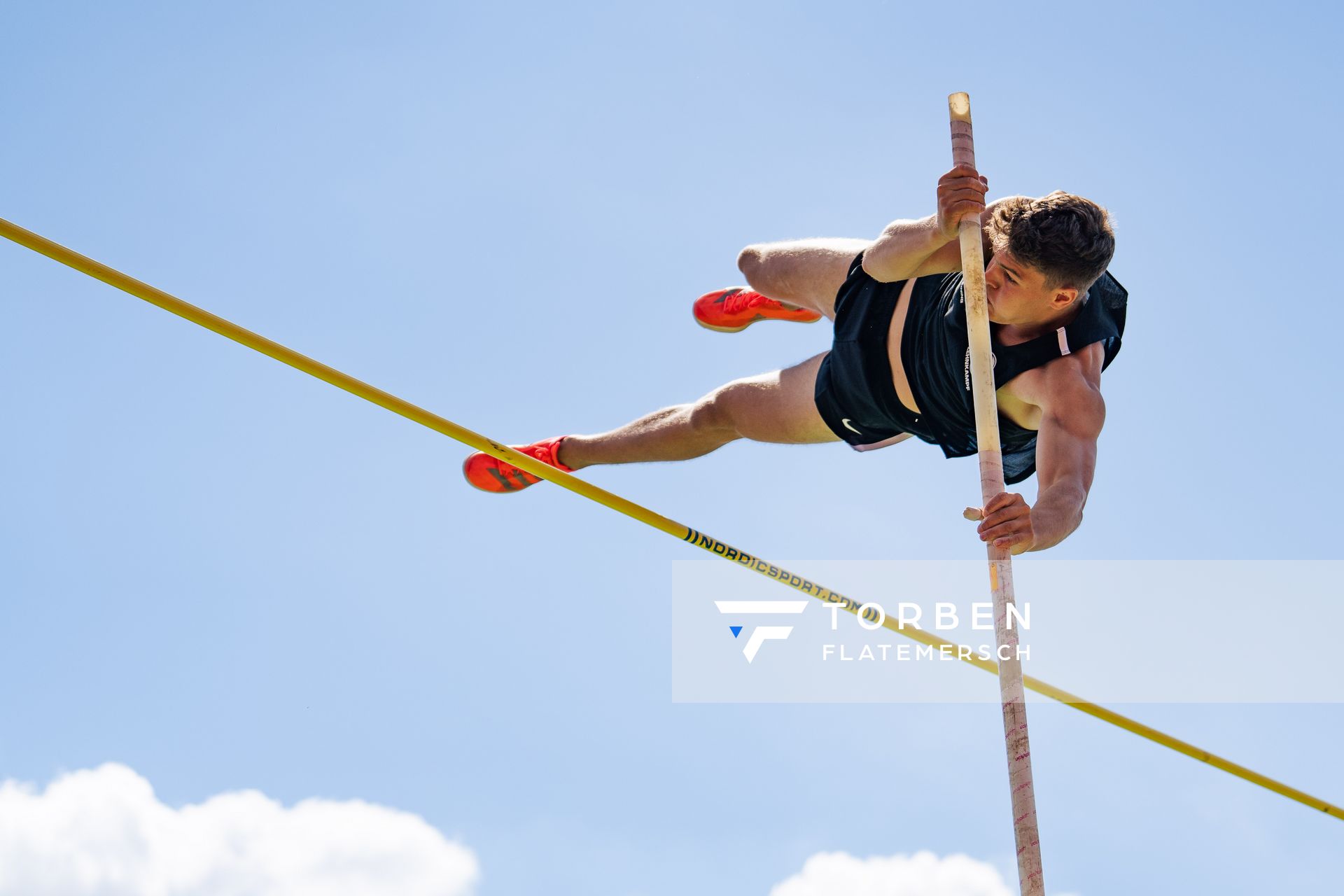 Marcel Meyer (Hannover 96) im Stabhochsprung am 03.07.2022 waehrend den NLV+BLV Leichtathletik-Landesmeisterschaften im Jahnstadion in Goettingen (Tag 1)